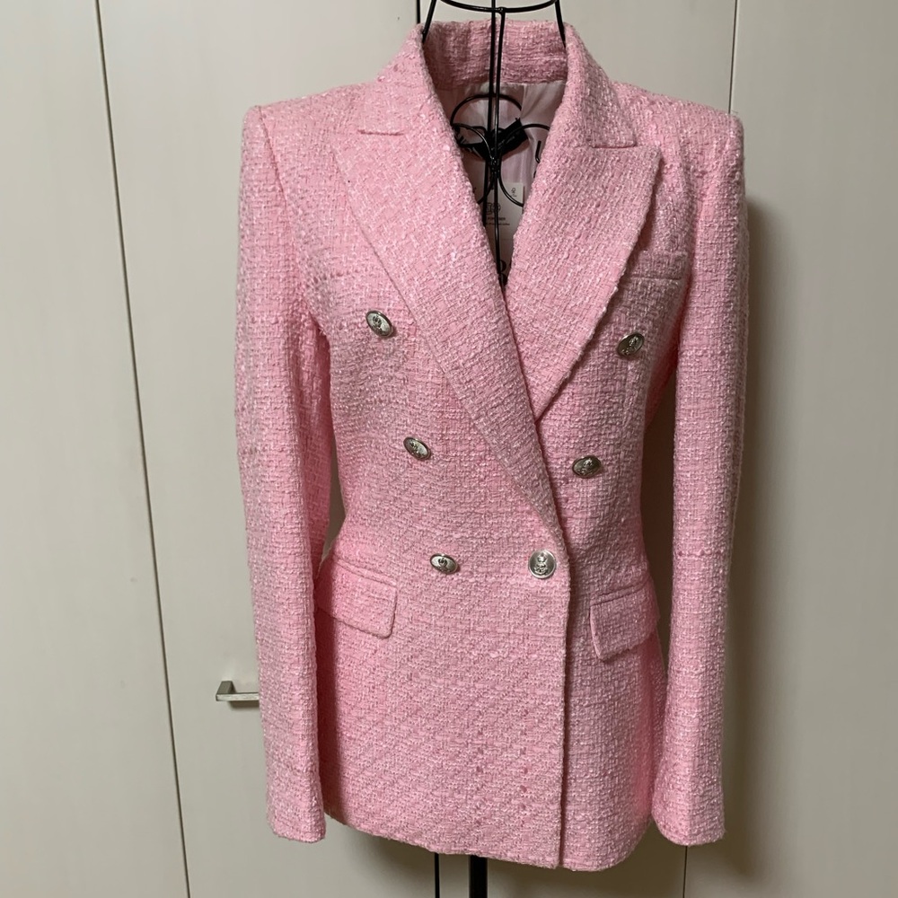 BNWT Zara Pink Double-Breasted Women's Blazer Sz XS